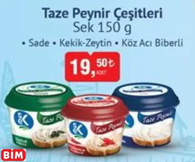 SEK  TAZE PEYNİR ÇEŞİTLERİ